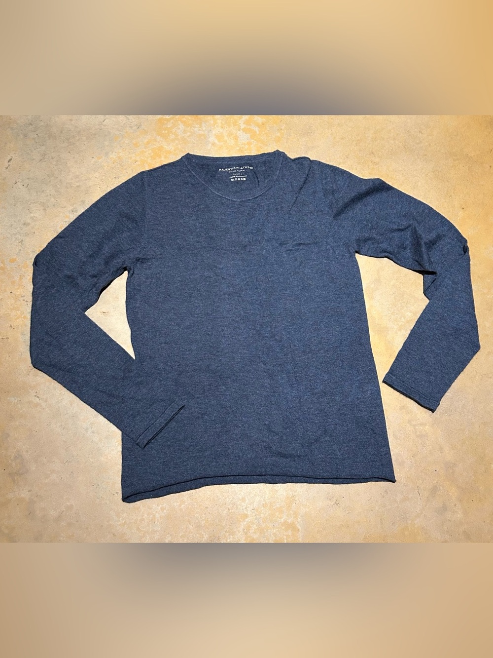 Majestic Filatures Dark Blue size 1 Extra Small xs 100% Cashmere Sweater